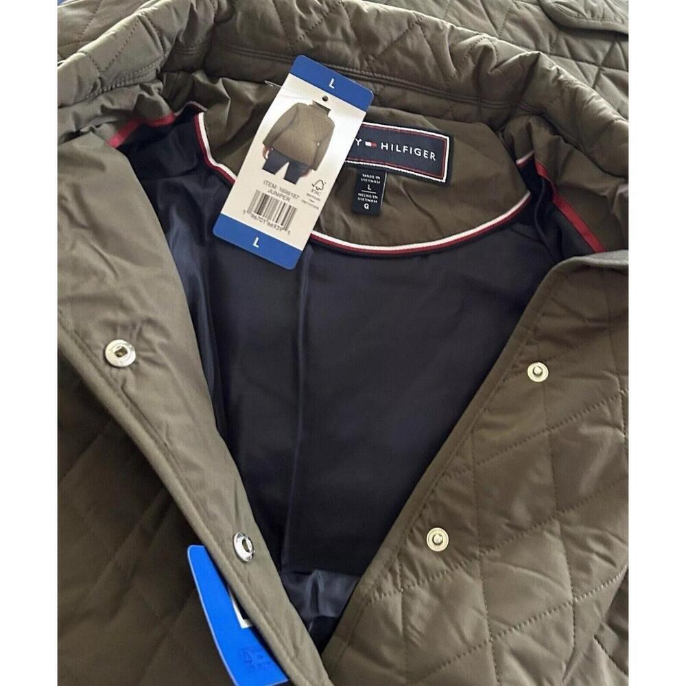 Tommy Hilfiger Women's Quilted Snap Jacket Size L O9 - Picture 3 of 3